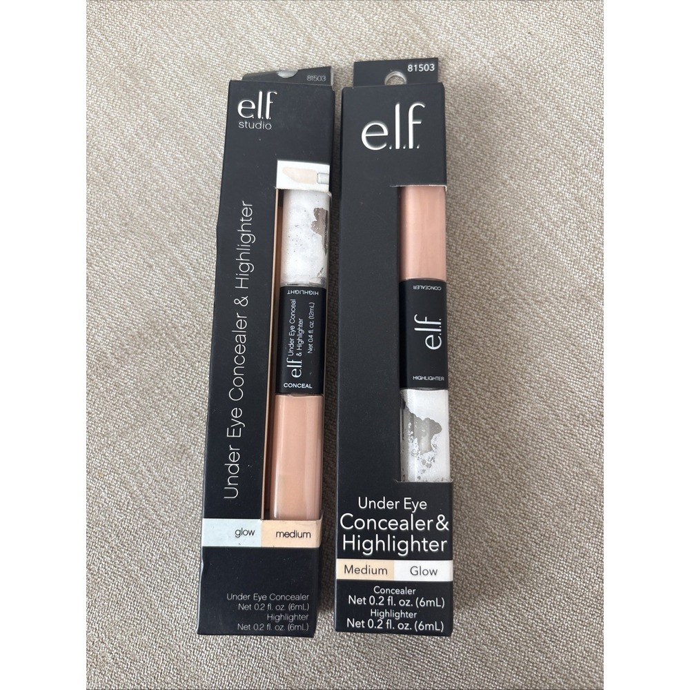 2 e.l.f. Under Eye Concealer & Highlighter #81503 Medium Glow (New/Sealed) READ